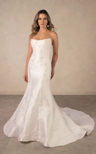 Essense of Australia D4493 | Trouwjurk met Afneembare Overskirt