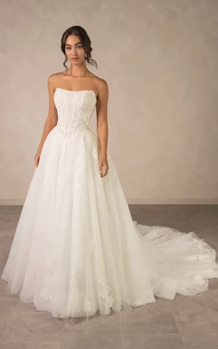 Essense of Australia D4553 | Trouwjurk met Afneembare Cape