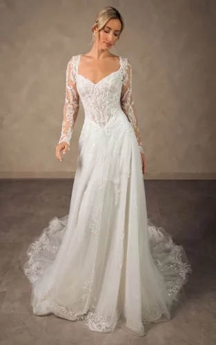 Essense of Australia D4577 | A-lijn Trouwjurk met Sweetheart Halslijn