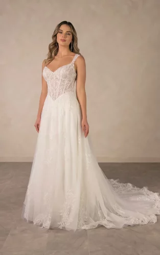 Essense of Australia D4577 | A-lijn Trouwjurk met Sweetheart Halslijn
