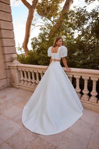 Jesus Peiró 2714 trouwjurk – moderne bridal two-piece met corset top en volumineuze rok